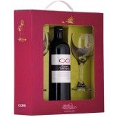 kit vinho goes tempos cabernet + 02 taças